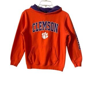 Colosseum Youth Clemson Tigers Orange Purple Hoodie Sweatshirt Size Med‎